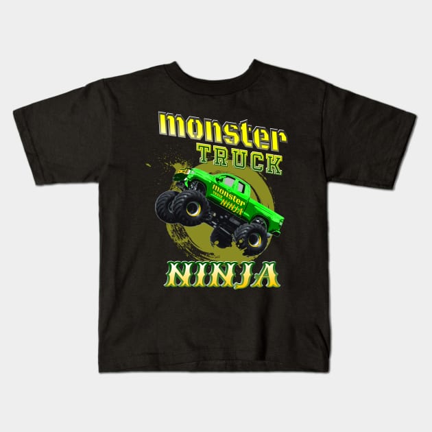 Monster Truck Jam Kids T-Shirt by vpgdesigns